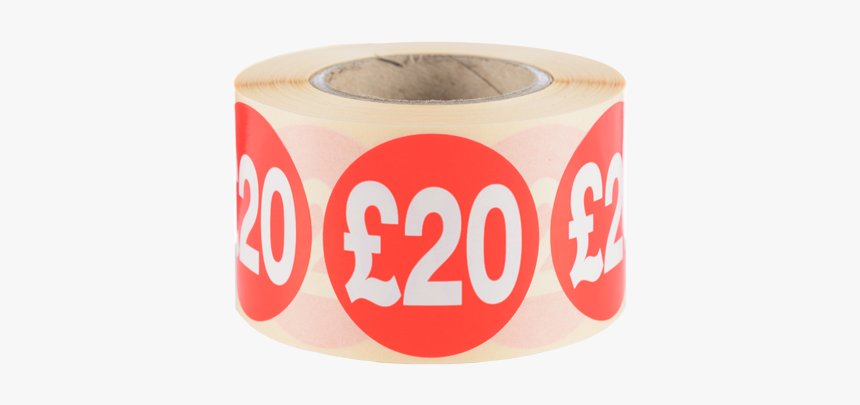 Lynx Sa £20 Red, Glossy Removable 40mm Dia Labels Outside - Stop Sign, HD Png Download, Free Download
