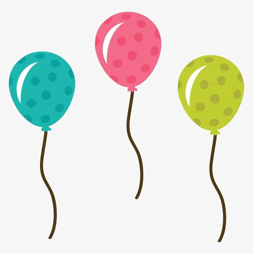 Balloons Border - Cute Balloons Clipart, HD Png Download, Free Download