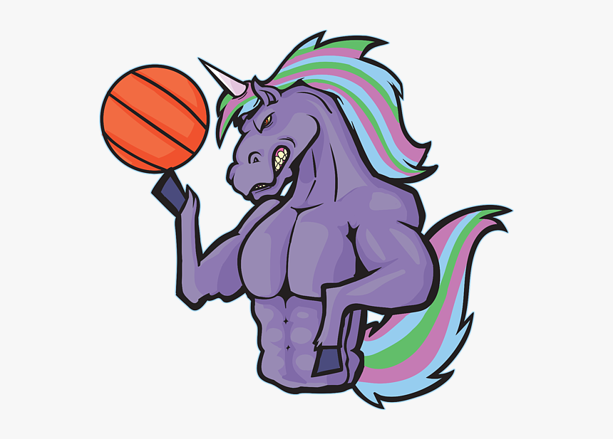 Unicorn Basketball , Transparent Cartoons - Basketball Unicorn, HD Png Download, Free Download