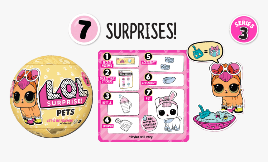 Lol Surprise Pet Serie Confetti Pop, HD Png Download, Free Download