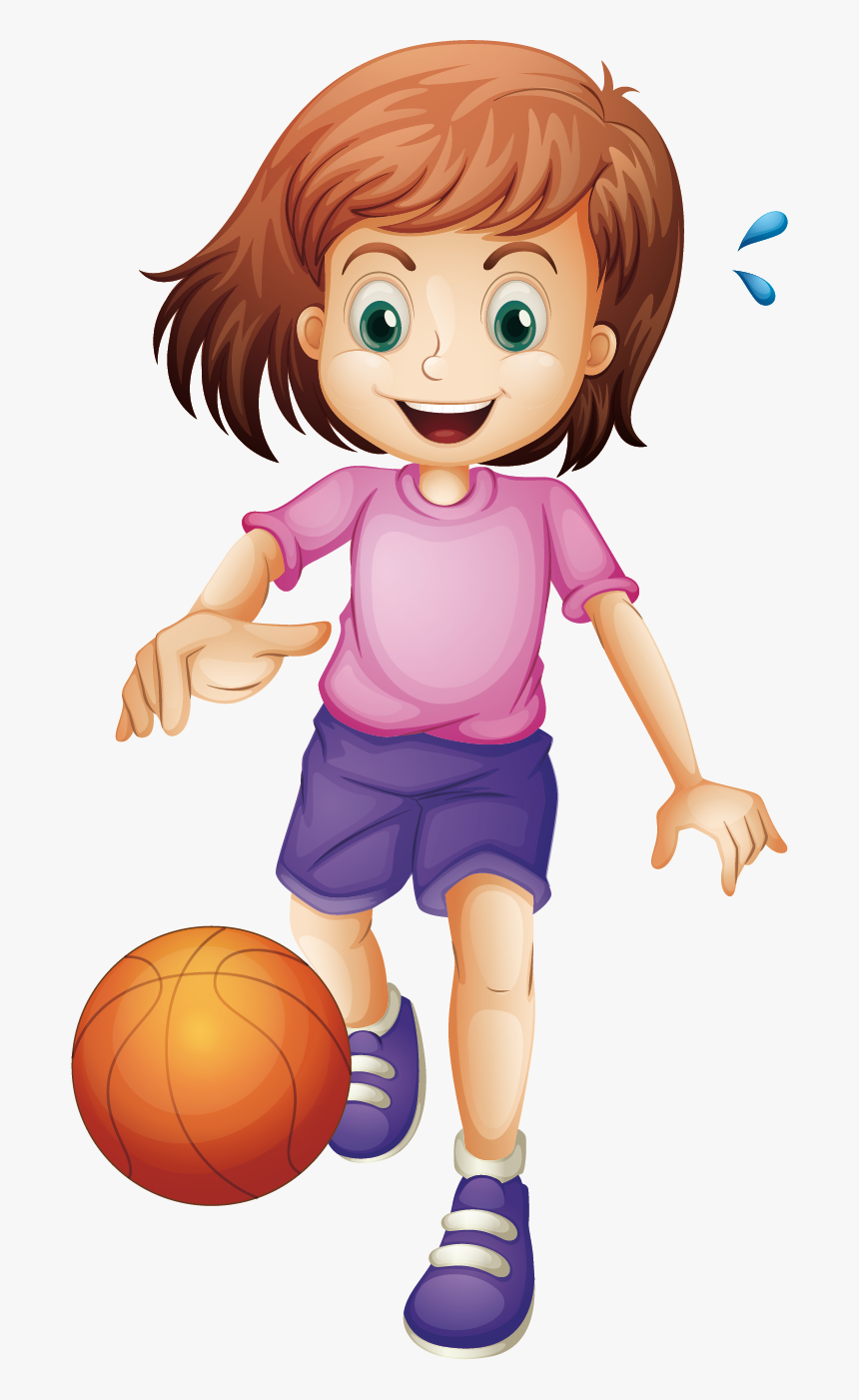 Transparent People Playing Basketball Png - Girl Playing Basketball Clipart, Png Download, Free Download