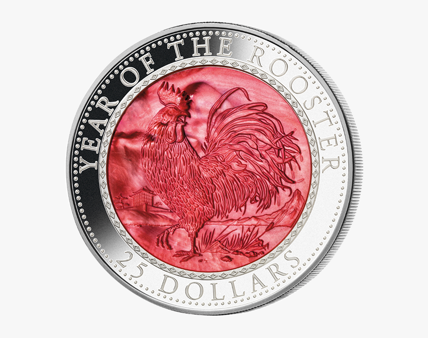 Cook Islands 2017 25$ Lunar - Rooster 2017 Coin, HD Png Download, Free Download