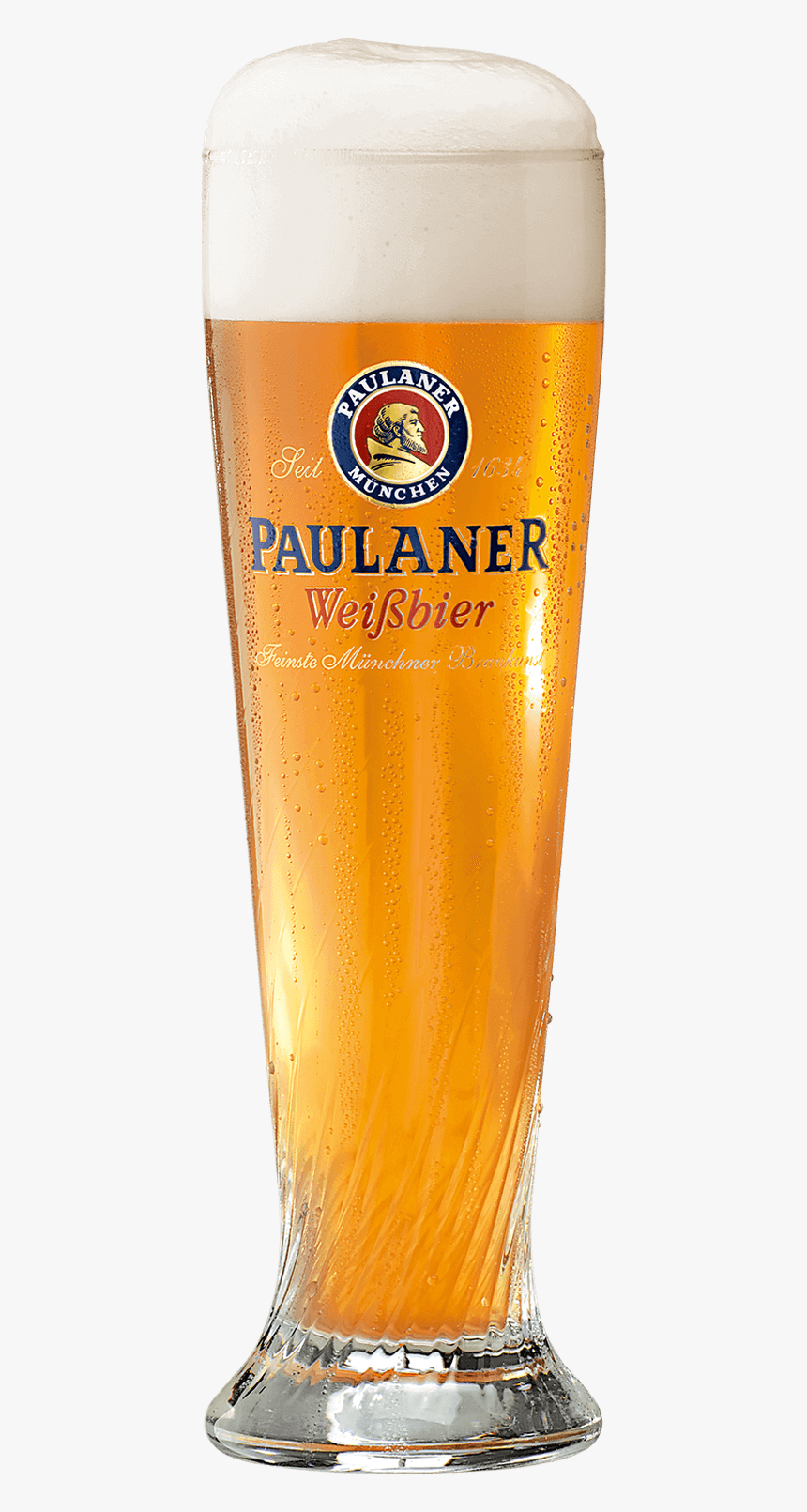 Beer Glass,beer,wheat Beer,drink,pint Glass,lager,alcoholic - Paulaner Glass, HD Png Download, Free Download