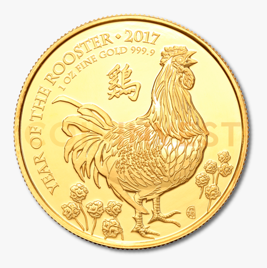 1 Oz Lunar Uk Year Of The Rooster - Rooster, HD Png Download, Free Download