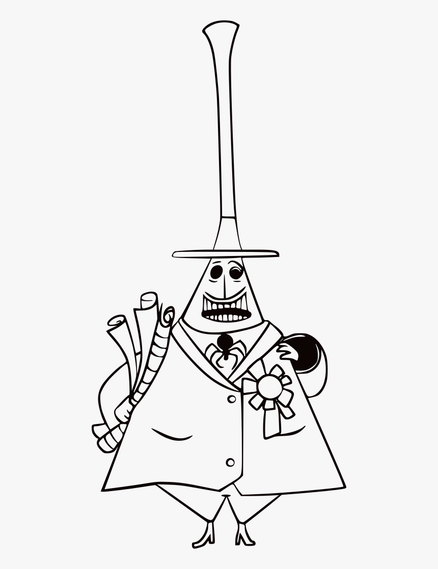 Nightmare Before Christmas Mayor Coloring Page, HD Png Download, Free Download