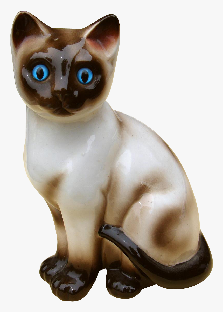 Transparent Siamese Cat Clipart - Siamese Cat Ceramic Figurine, HD Png Download, Free Download