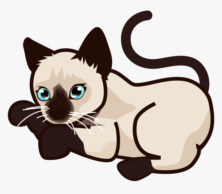 Siamese Cat Clip Art , Png Download - Siamese Cat Clipart Png