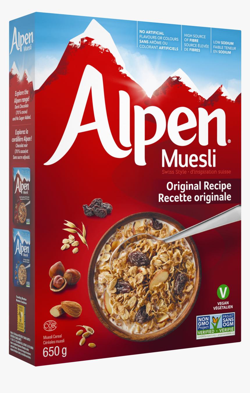 Alpen Muesli - Original Recipe - Alpen Oat Granola Raisins Almonds & Hazelnuts, HD Png Download, Free Download