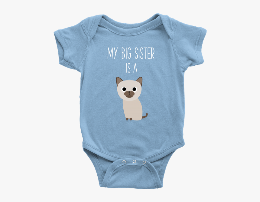 My Big Sister Is A Siamese Cat Infant Cloth Baby Onesie - Boy Nerdy Baby Onesies, HD Png Download, Free Download