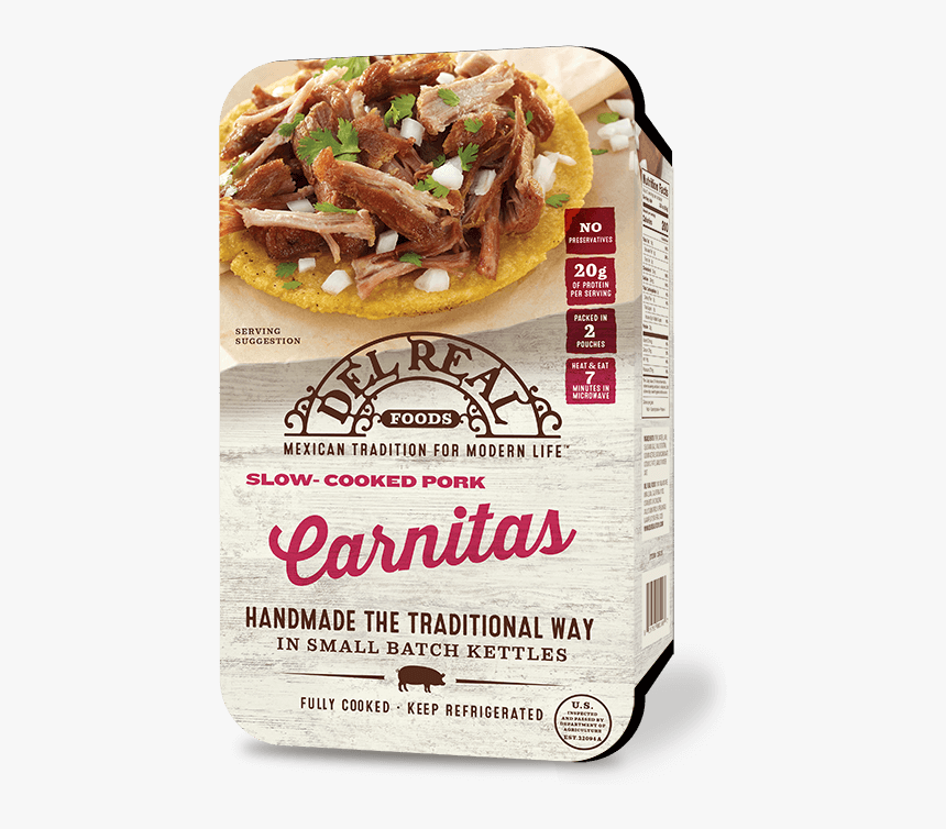 Carnitas 32 Oz Small2 - Del Real Foods, HD Png Download, Free Download