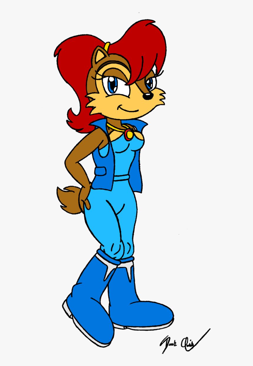 Cartoon Joint Png -sfs Sally Acorn Colored By Firebirdphoenix87 - Cartoon, Transparent Png, Free Download