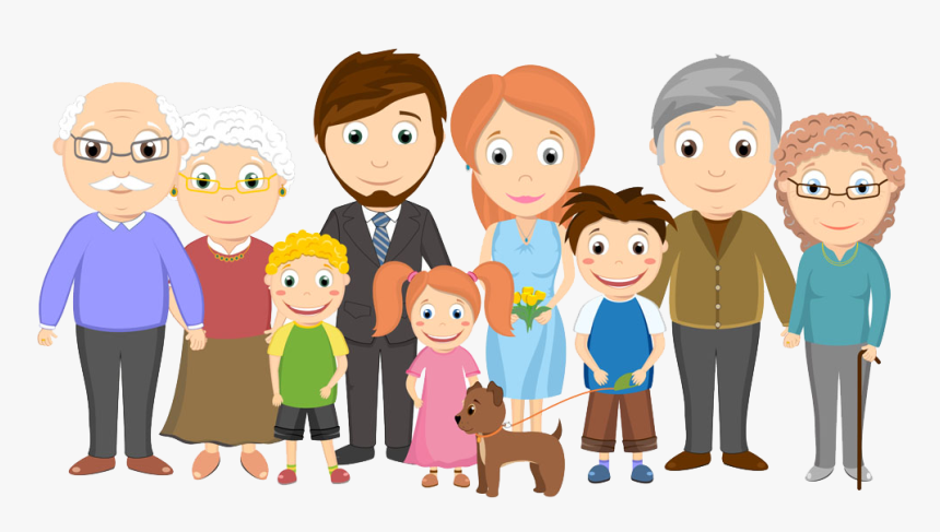 Big Family Cartoon Png, Transparent Png, Free Download