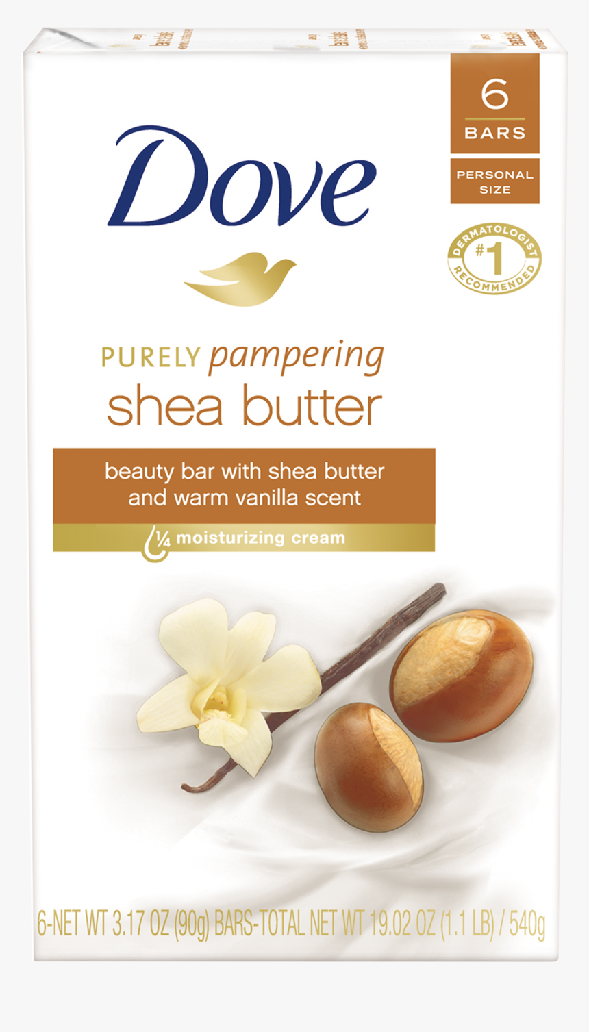 Dove Purely Pampering Shea Butter Beauty Bar 4 Oz 6pk - Dove Shea Butter Bar Soap 6 Pack, HD Png Download, Free Download
