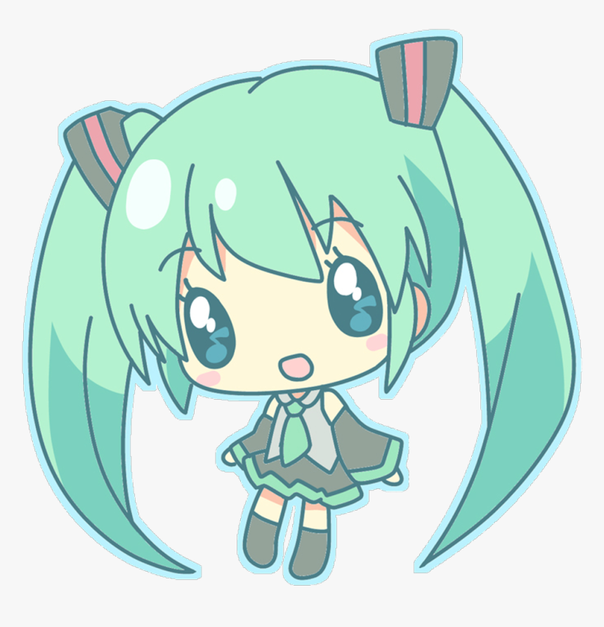 Hatsune Miku Chibi Png - Nightcore Chibi, Transparent Png, Free Download