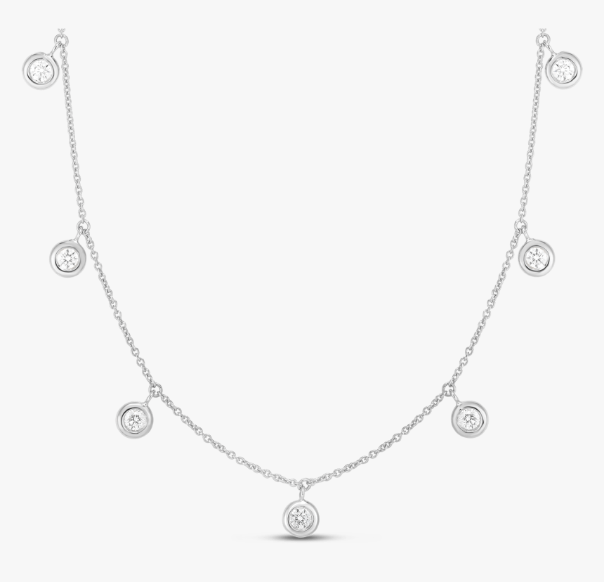 Product 18k Seven Diamond Drop Station Necklace - Necklace, HD Png Download, Free Download