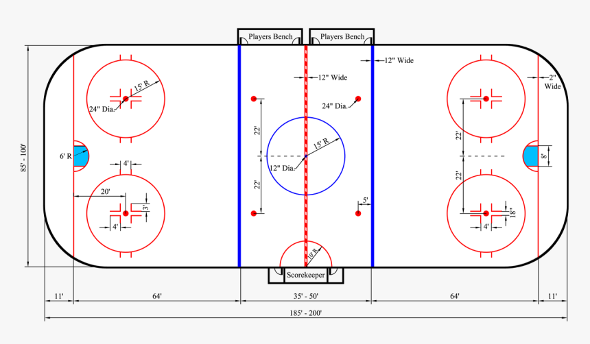 Hockey Ice Markings, HD Png Download, Free Download