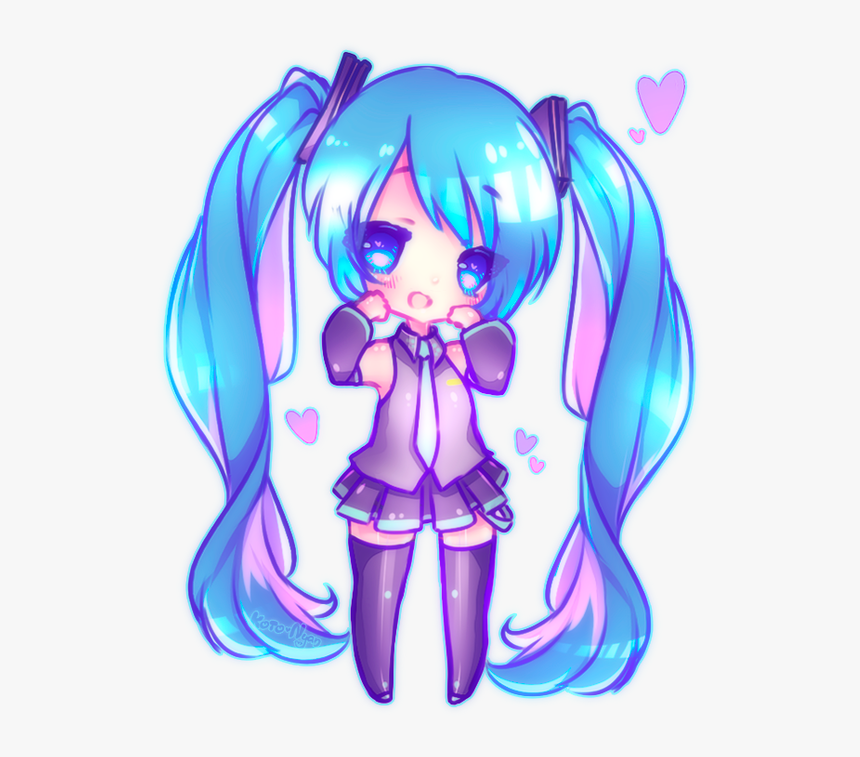 #hatsunemiku #hatsune Miku #vocaloid #animechibi #anime - Cartoon, HD Png Download, Free Download