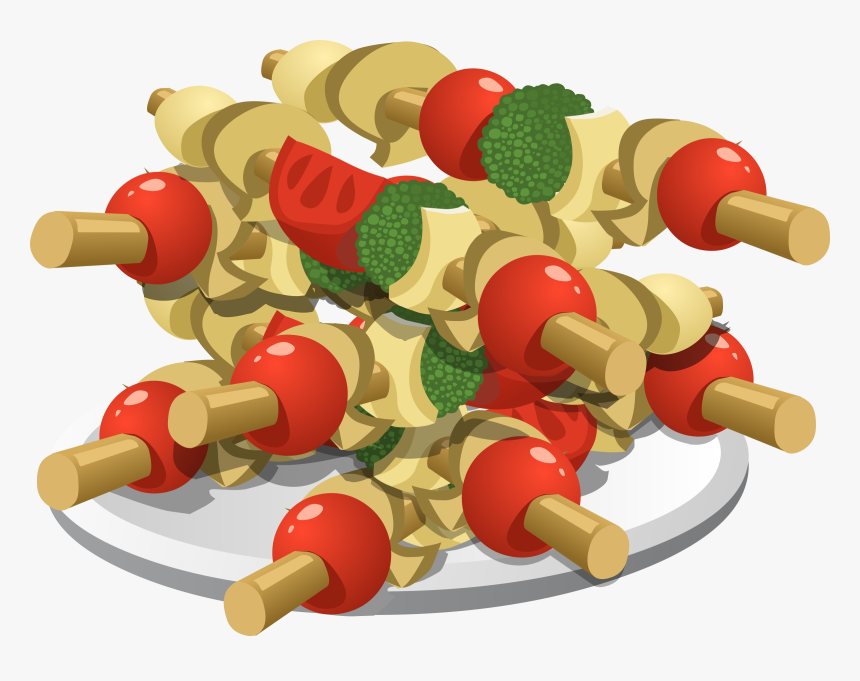 Food Super Veggie Kebabs Clip Arts - Food Plate Png Clipart, Transparent Png, Free Download