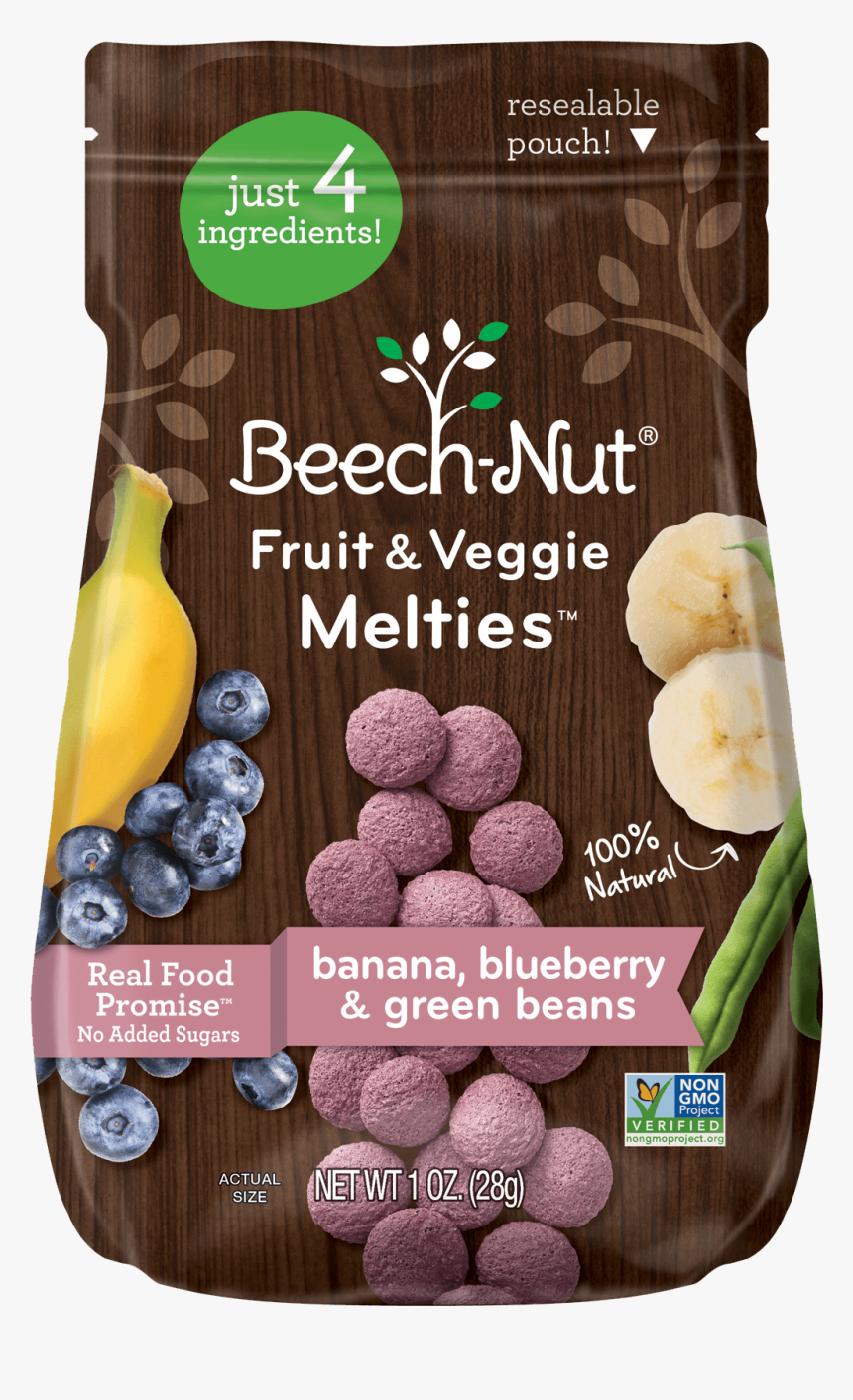 Banana, Blueberry & Green Beans Fruit & Veggie Melties - Beechnut Melties, HD Png Download, Free Download