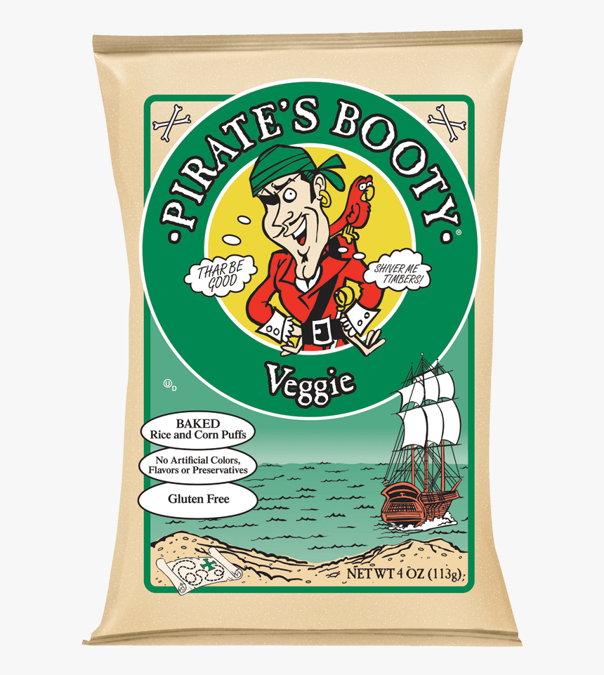 Pirate"s Booty Veggie 4oz Bag - Pirates Booty Cheese Puffs, HD Png Download, Free Download