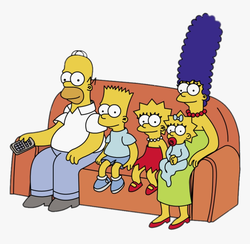 The Simpsons On The Sofa - Transparent Simpsons Png, Png Download, Free Download