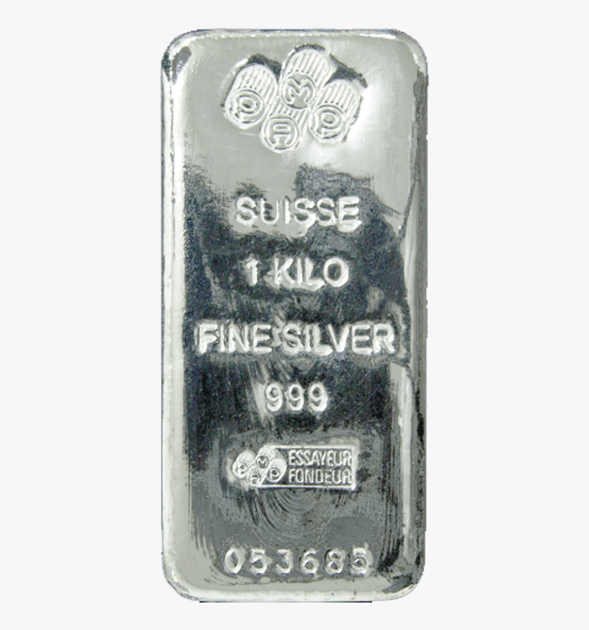 1kg Pamp Suisse Silver Cast Bar Front - 500 Gm Silver Bar, HD Png Download, Free Download