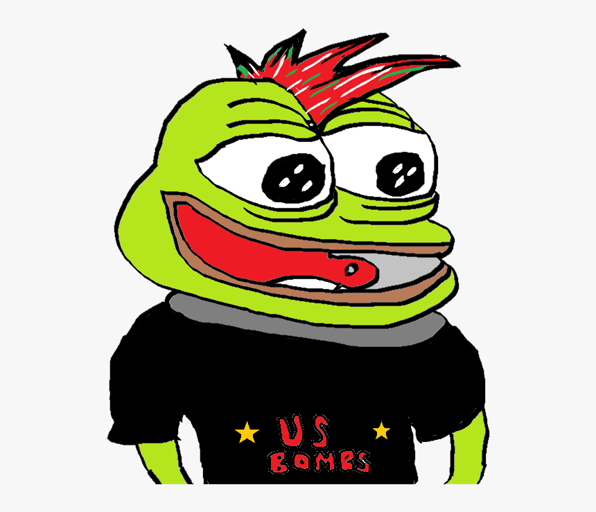 Rare Punk Rock Pepe - Cartoon, HD Png Download, Free Download