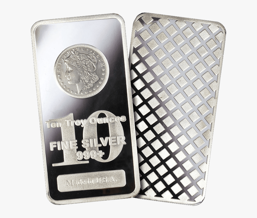 10 Oz Morgan Bar - Morgan 10 Oz Silver Bar, HD Png Download, Free Download