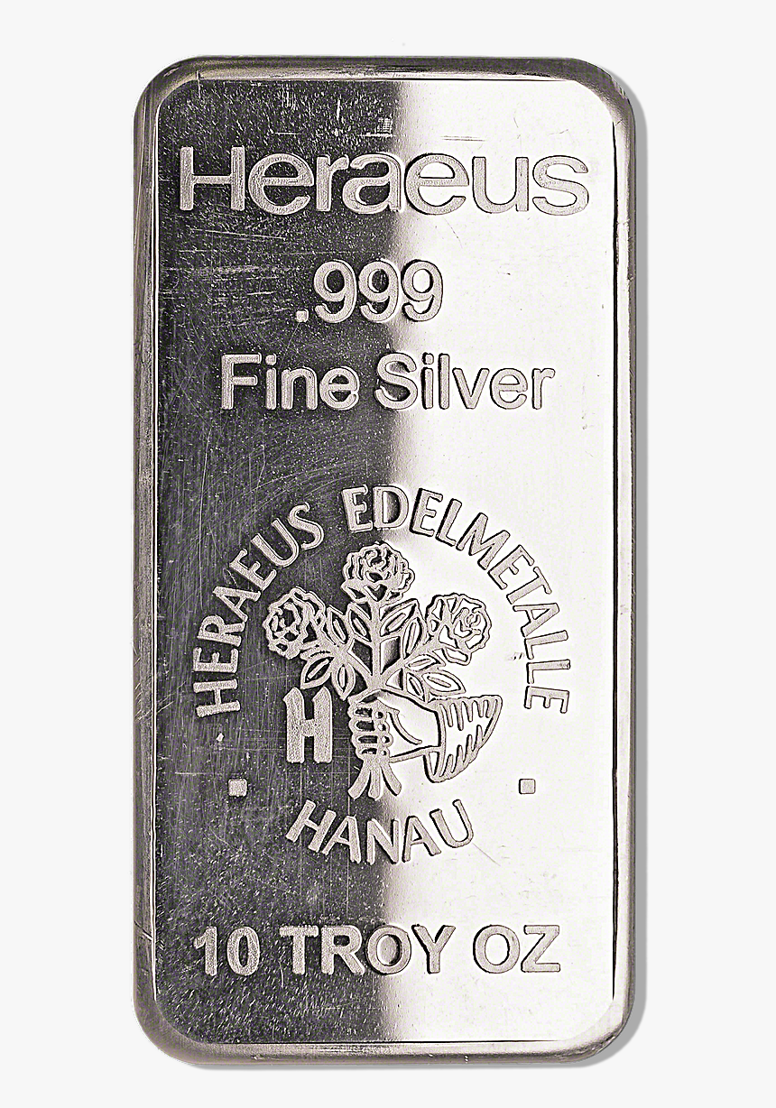 Heraeus Silver Bar - Silver, HD Png Download, Free Download