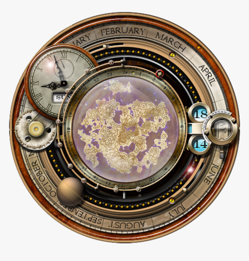 #clock #steampunk #gears #map - Steampunk Icon Png, Transparent Png, Free Download