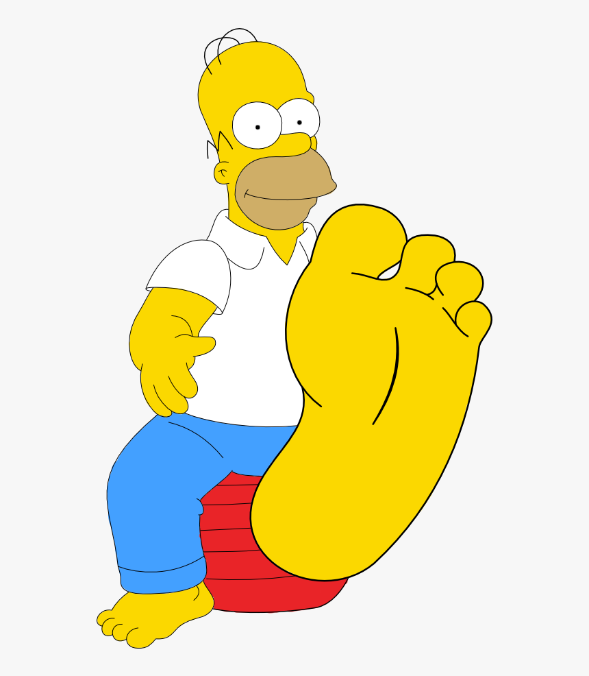 Homer Simpson Shows His Foot By Skippy1989-da3rg0v - Simpsons Homer Feet, HD Png Download, Free Download