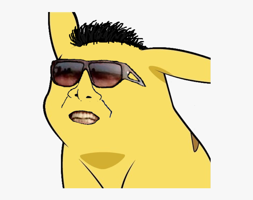 Pikachu Pokémon Go Eyewear Face Hair Yellow Nose Facial - Dank Meme Face Png, Transparent Png, Free Download