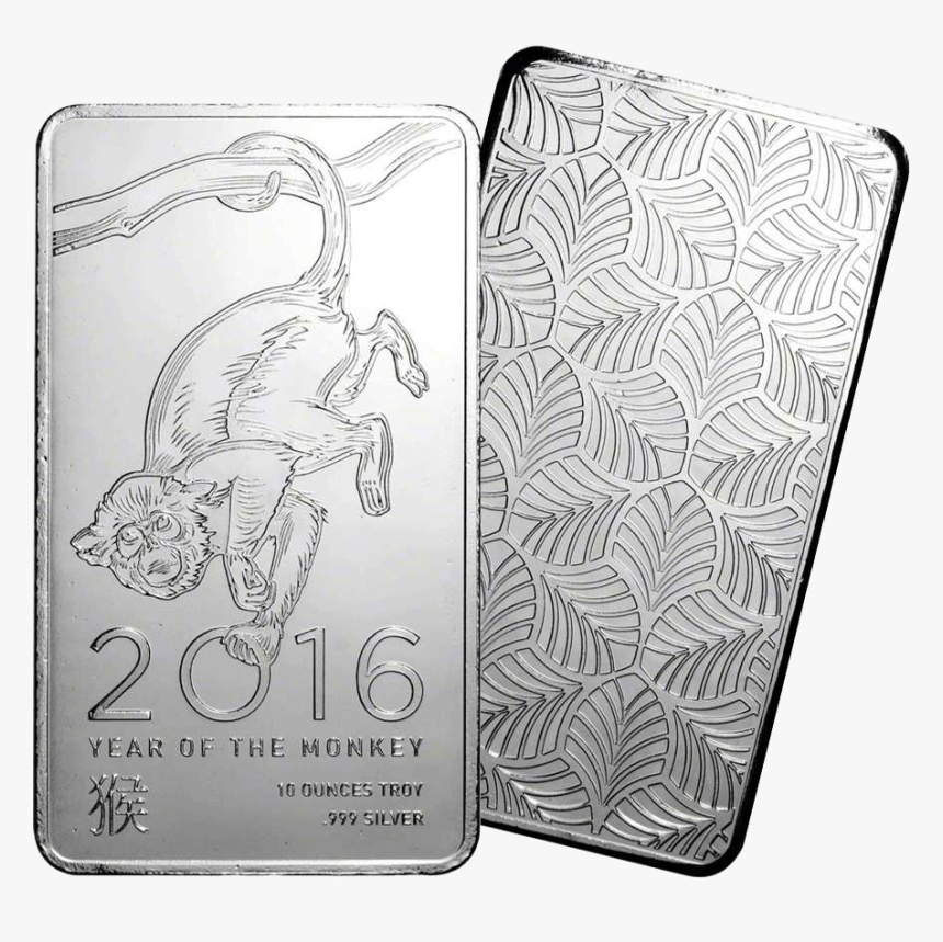 Elemetal Direct 10oz Silver Bar - Elemetal 2016 Year Of The Monkey 10 Oz Silver Bar, HD Png Download, Free Download