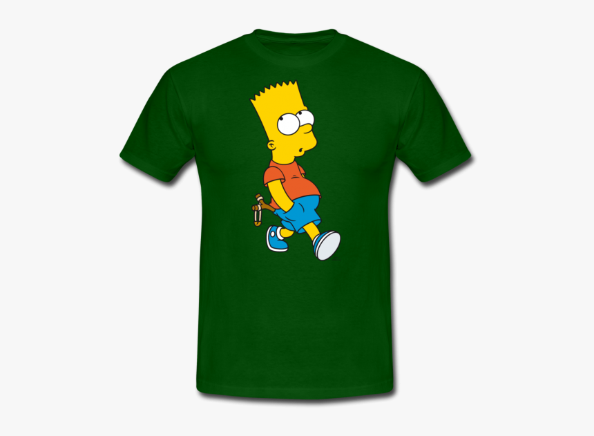 Simpsons T-shirt Design Bart With Slingshot - Cartoon, HD Png Download, Free Download