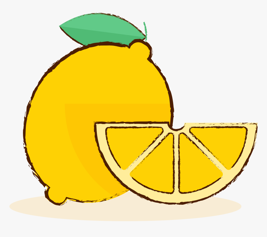 Original Hand Painted Cartoon Lemon Used Commercially - Cartoon Lemon Png, Transparent Png, Free Download