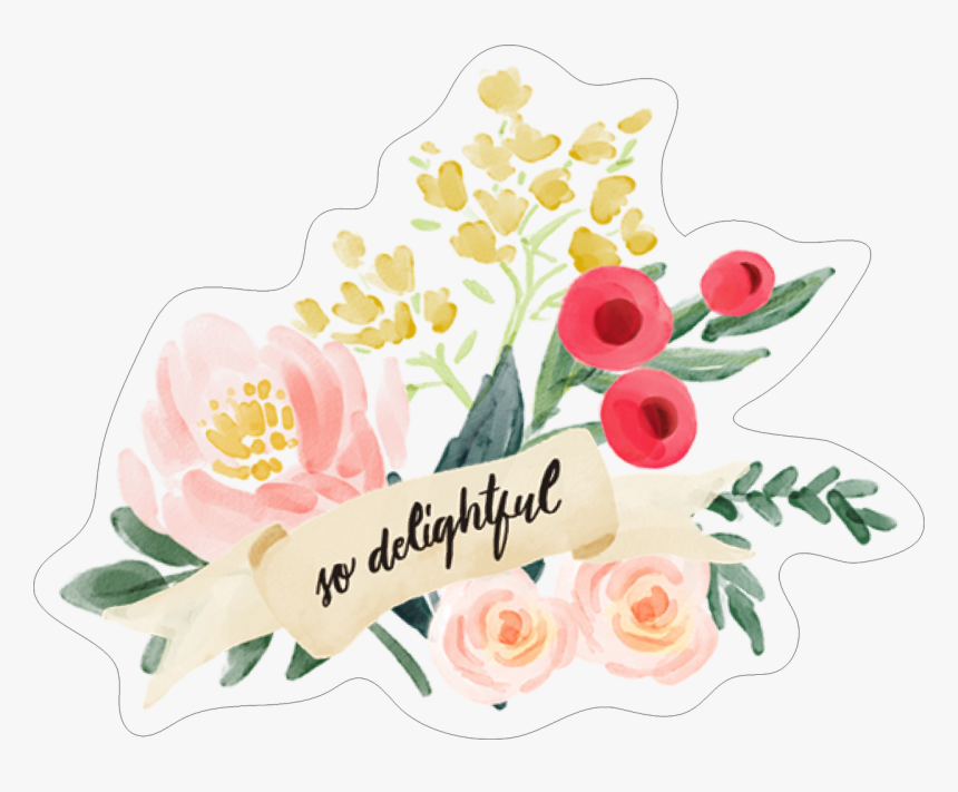 So Delightful Flower Bunch Print & Cut File - Hybrid Tea Rose, HD Png Download, Free Download