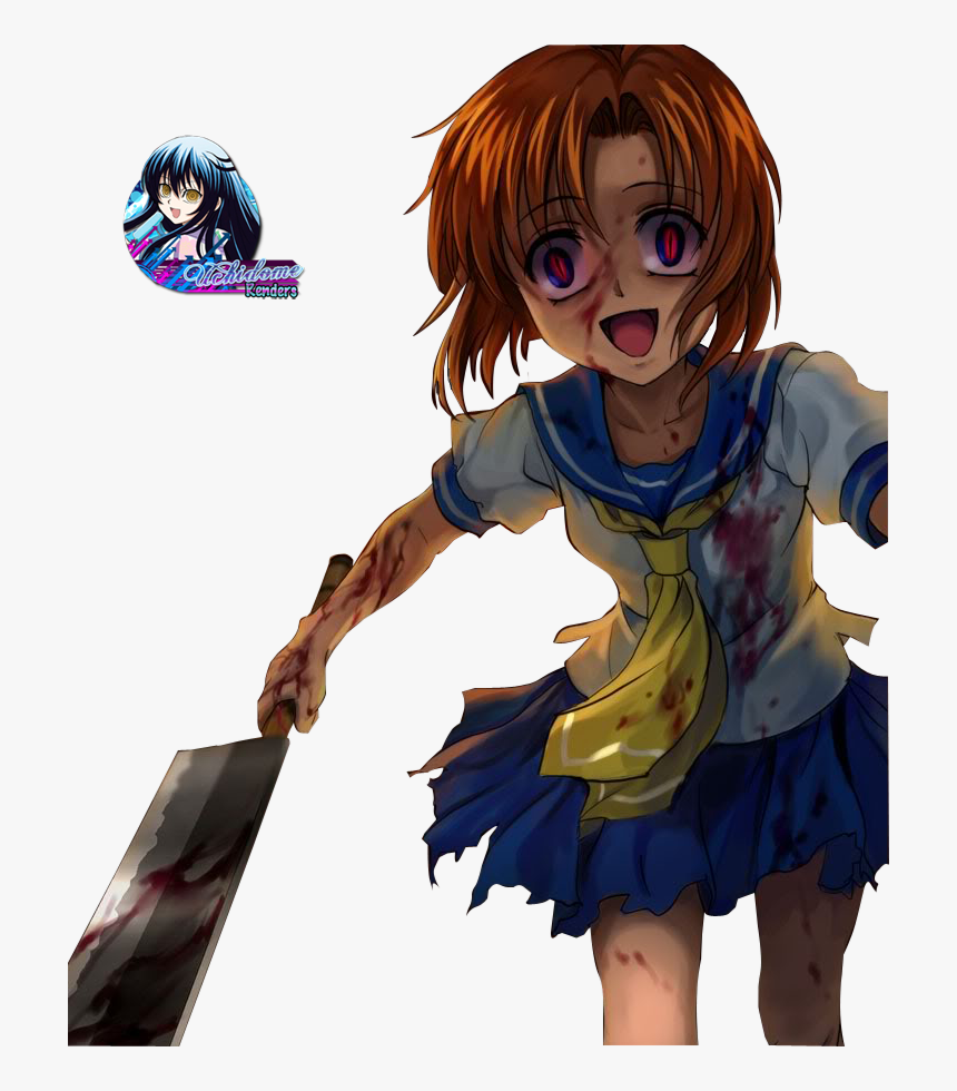 Anime, Blood, And Higurashi No Naku Koro Ni Image - Higurashi No Naku Koro Ni Rena Psycho, HD Png Download, Free Download