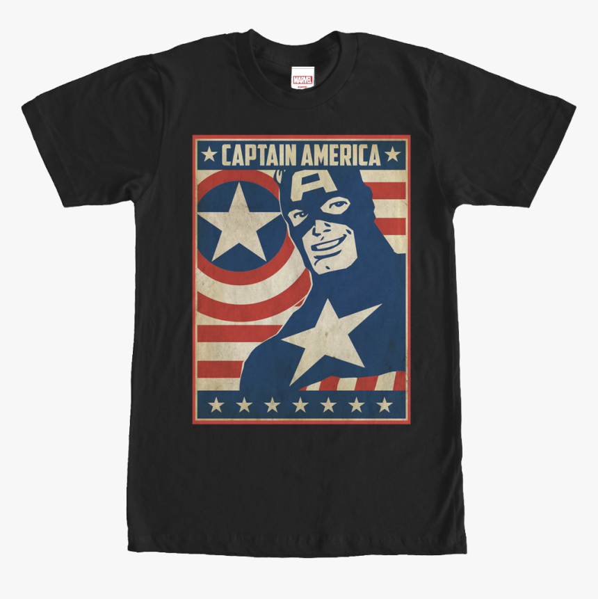 Marvel Comics Captain America Red White And Blue Mens - T-shirt, HD Png Download, Free Download