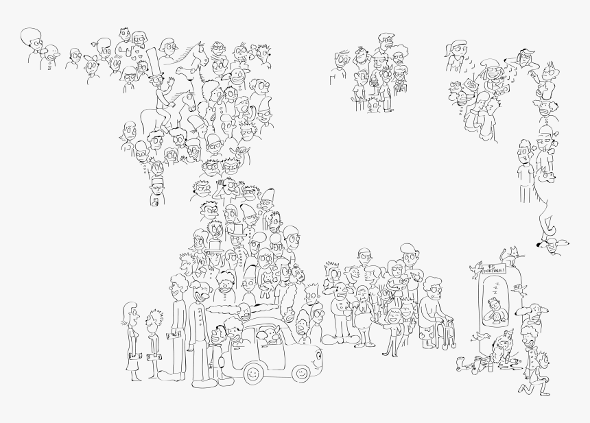 Where"s Waldo Inspired Large Illustration - Drawing, HD Png Download, Free Download