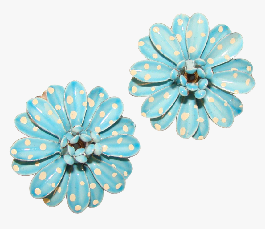 Earring Transparent Blue Flower - Flower, HD Png Download, Free Download