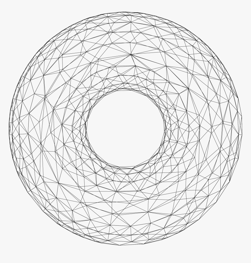 3d Torus Wireframe Clip Arts - Wireframe 3d Model Geometric, HD Png Download, Free Download