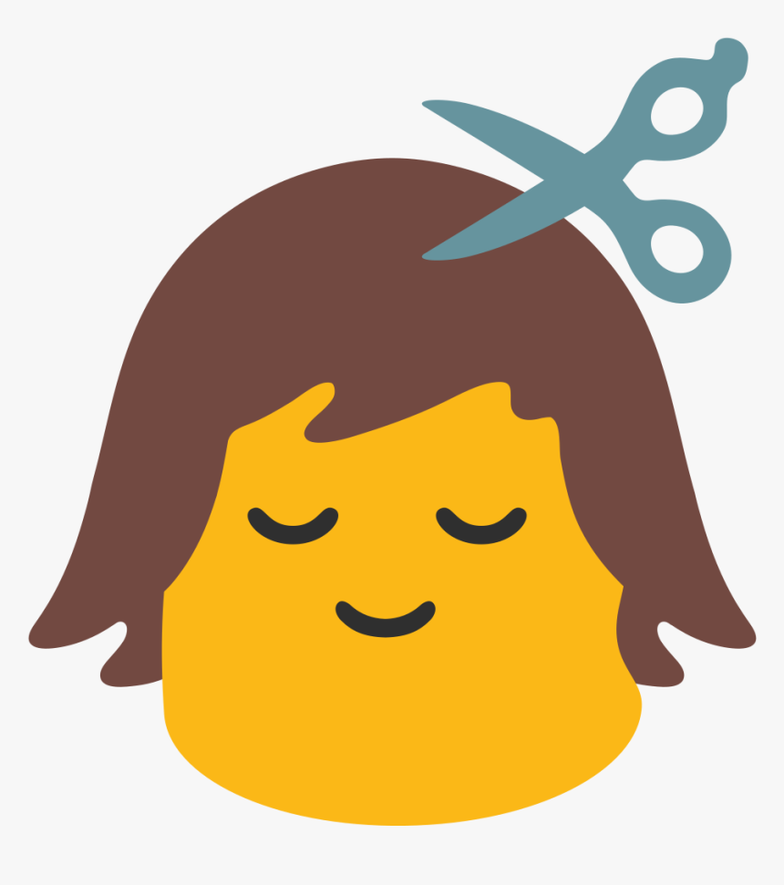 Android Hair Cutting Emoji, HD Png Download - kindpng.