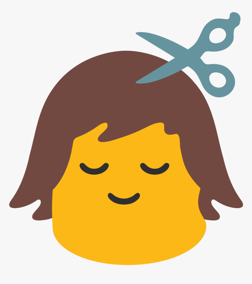 Android Hair Cutting Emoji, HD Png Download, Free Download