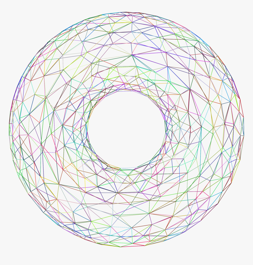 3d Torus Wireframe Prismatic Clip Arts - Wireframe 3d Model Geometric, HD Png Download, Free Download
