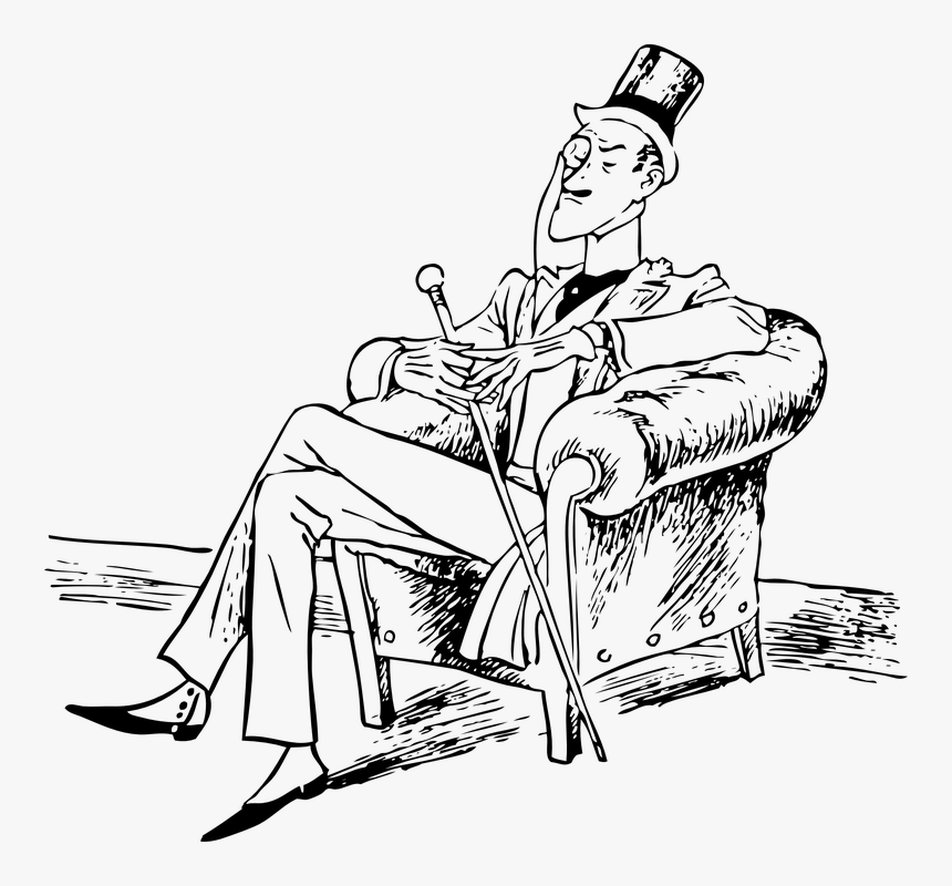 Rich, Man, Person, Suit, Chair, Sitting, Gentleman - Dapper Dan Cartoon, HD Png Download, Free Download