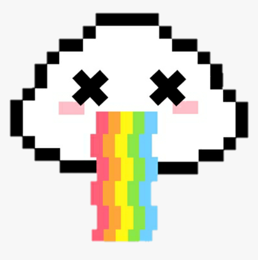 Clip Art Funny Pixel Art - Cute Rainbow Pixel Art, HD Png Download, Free Download