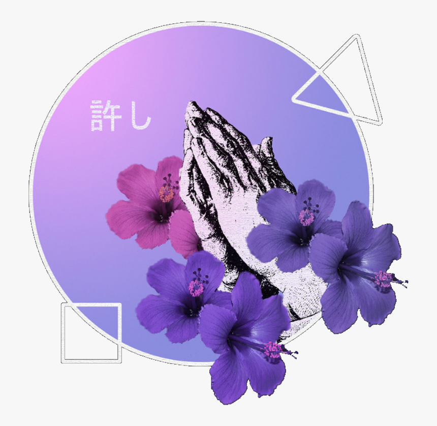 Hands Aesthetic Purple Shapes Flowers Cool - Purple ...