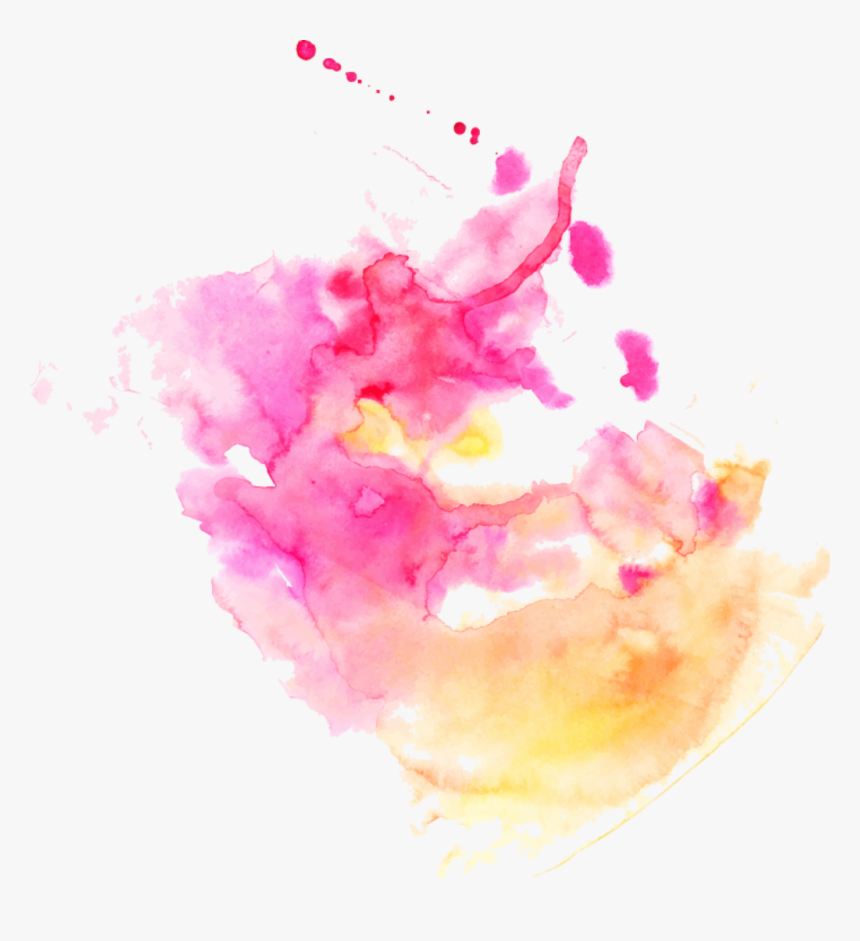 Ftestickers Watercolor Brushstrokes Pink - Watercolor Background Stain, HD Png Download, Free Download