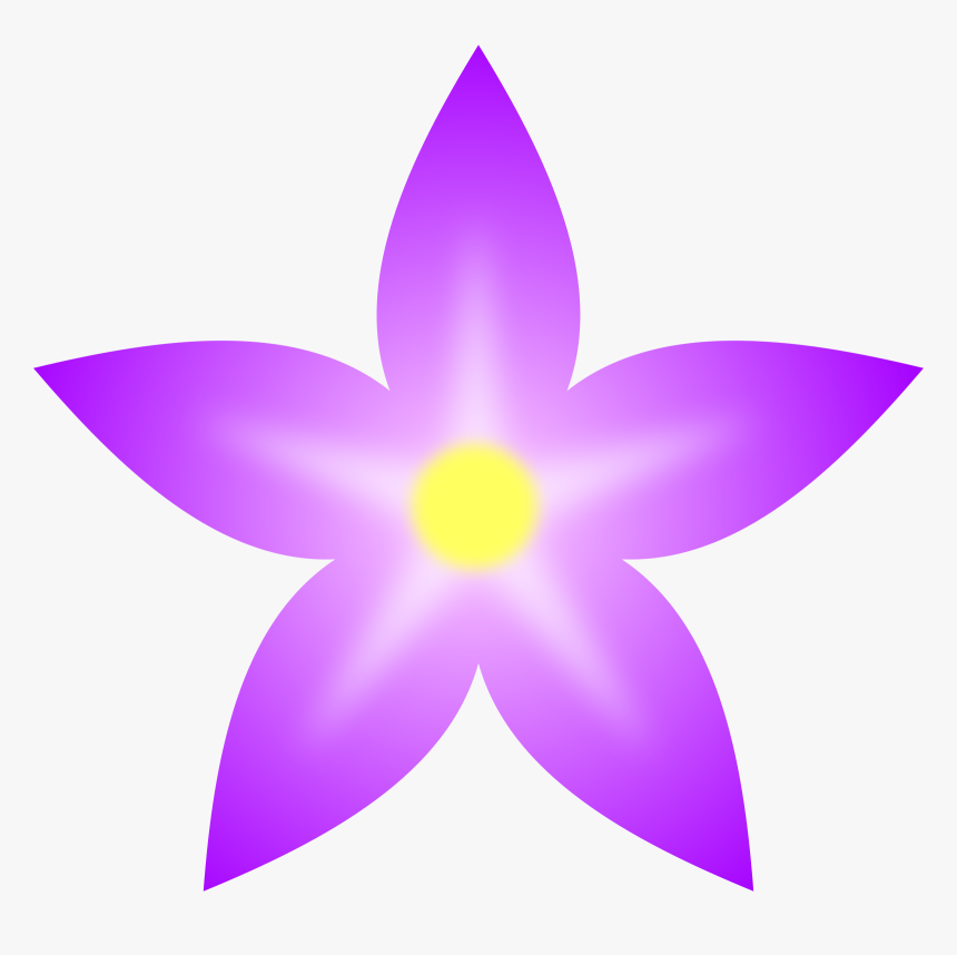 Flower 80 Clip Arts - Simple Purple Flower Clipart, HD Png Download, Free Download