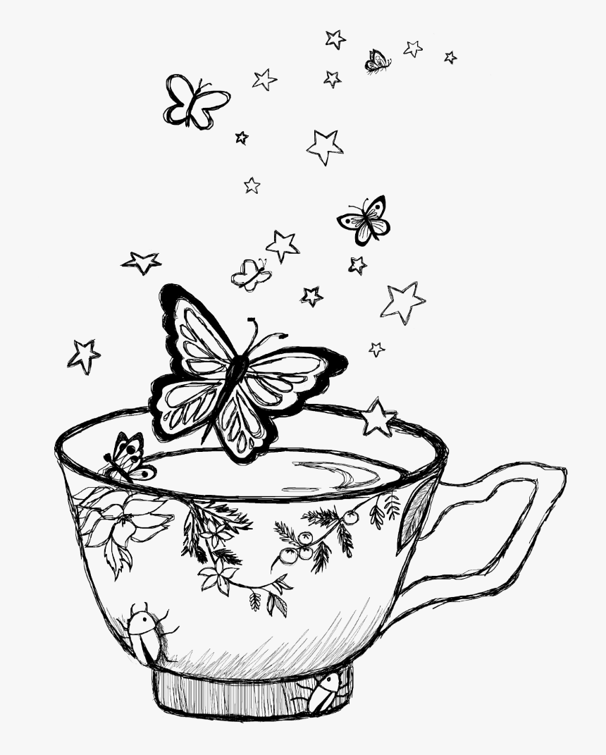 Teacup Coffee Watercolor Painting Png Library Download - Watercolor Painting, Transparent Png, Free Download